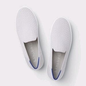 Rothy's Salt White Honeycomb Knit Slip On Sneakers